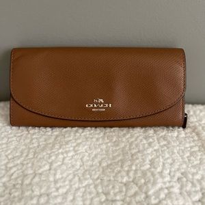 Coach Brown Saffiano Leather Wallet